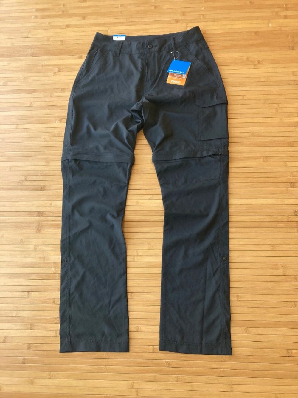 Columbia Silver Ridge Utility Convertible Pants Hiking Womens 8 Black NWT